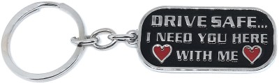 Aura Drive Safe Romantic Valentine Birthday Anniversary Gift Keyring Keychain For Car Bike House Office Keys Husband Wife Men Women Boys Girls Friend Latest Stylist Metal Key Chain