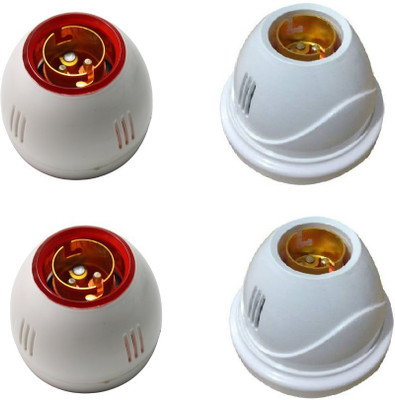 JELECTRICALS Red Ring Bulb Holder and White Fancy Bulb Holder Pack of 4 Plastic Light Socket(Pack of 4)