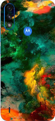 AsSkin Motorola E7 Power, moto e7 power Mobile Skin(Ultra Super Multicolor Clouds With High Matte Finish.)