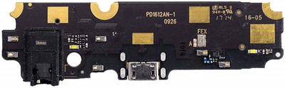 Shinzo USB Charging Port Audio Jack Dock Connector Board Mic Flex Cable Compatible with for Vivo V5 - (1601) -OG - Charging PCB Complete Flex