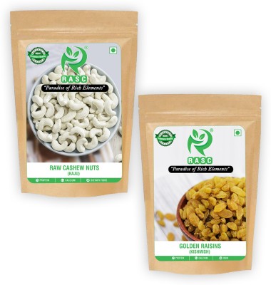 RASC High quality cashews and Popular fresh Raisins I Kaju and Kismis I Pack of 2 I Each Pack 200g Cashews, Raisins(2 x 200 g)