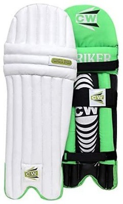 CW Striker Cricket Batting Pads Best FIT Adjustable Strap Leg Support(Pack Of 1 Pair) Small Boys (30 -32 cm) Batting Pad(White, Green, Ambidextrous)