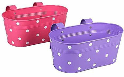 EzzuCrafts Plant Container Set(Pack of 2, Metal)