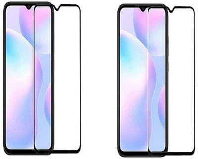 NIMMIKA ENTERPRISES Edge To Edge Tempered Glass for Mi Redmi 9/Mi 9C/Mi 9 Active/Poco C31 Tempered Glass 11D(Pack of 2)