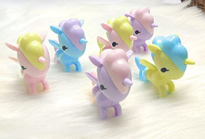 Tera13 unicorn single pencil tub Sharpeners(Set of 6, Multicolor)