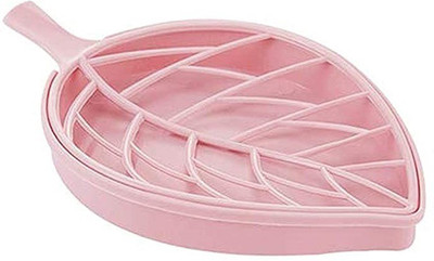 VibeX Leaf Shape Dish Soap Holder(Pink)