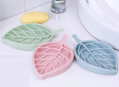 VibeX Leaf Shape Self Draining Bar Soap Holder(Multicolor)