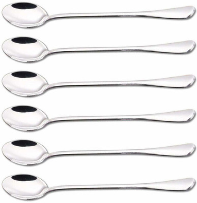 Convay Stainless Steel Ice Tea Spoon, Serving Spoon Set(Pack of 6)