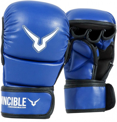Invincible MMA Small/Medium, Large/X-Large Sparring & Bag Gloves(Blue)
