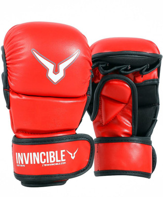 Invincible MMA Sparring Gloves Sparring & Bag Gloves(Red)