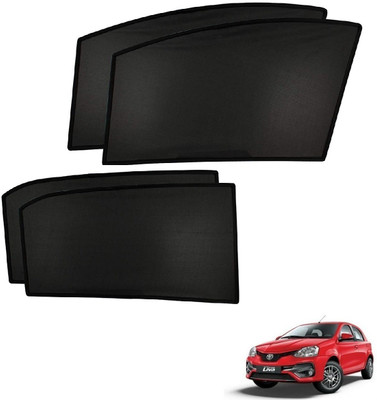 AuTO ADDiCT Side Window Sun Shade For Toyota Etios Liva(Black)