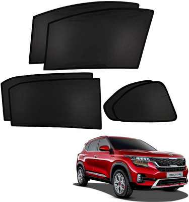 AuTO ADDiCT Side Window Sun Shade For Kia Seltos(Black)