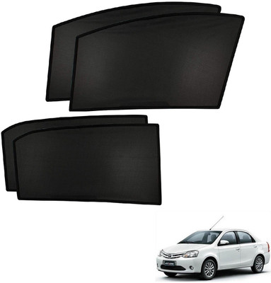 AuTO ADDiCT Side Window Sun Shade For Toyota Etios(Black)