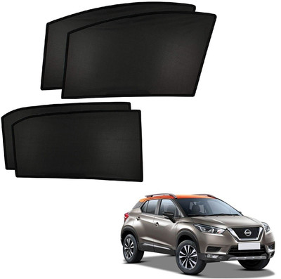 AuTO ADDiCT Side Window Sun Shade For Nissan Magnite(Black)