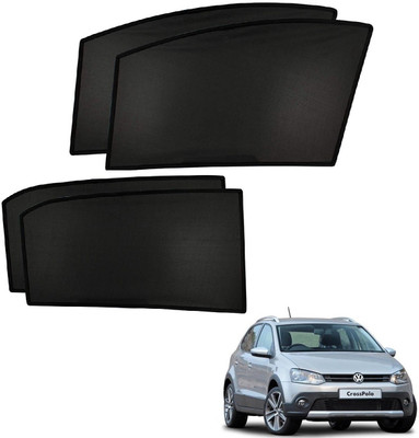 AuTO ADDiCT Side Window Sun Shade For Volkswagen Polo Cross(Black)