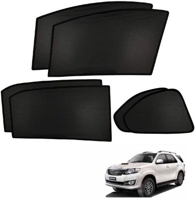 AuTO ADDiCT Side Window Sun Shade For Toyota Fortuner Old(Black)