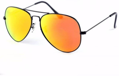 CART2DEAL Aviator Sunglasses(For Men & Women, Orange)