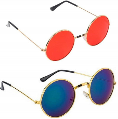 Online Mantra Round Sunglasses(For Boys & Girls, Multicolor)