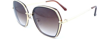 Wilibolo Rectangular Sunglasses(For Men & Women, Brown)