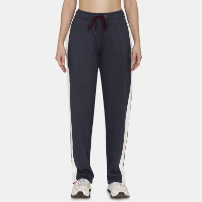 Zelocity by Zivame Striped Women Blue Track Pants