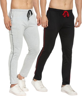 CLITHS Solid Men Grey, Black Track Pants