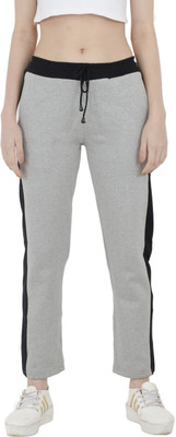 IndiWeaves Striped Women Grey Track Pants