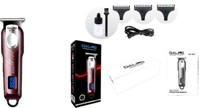 DALING DL-1097 PROFESSIONAL RECHARGABLE CLIPPER LCD DISPLAY Trimmer 60 min  Runtime 6 Length Settings(Multicolor)