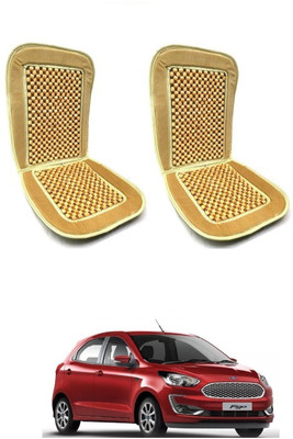 AuTO ADDiCT Wooden Bead, Velvet Seating Pad For  Ford Figo 1.5D Trend MT(Front Seats,Back Seats Beige)