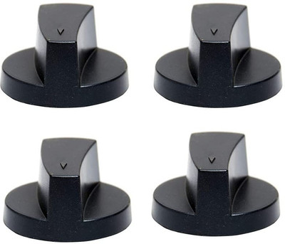 CRAZYGOL Hand picked Gas Stove Knobs (Black) - Pack of 4 Appliance Knob