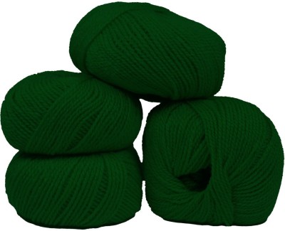 Royal Villa Original Knitting Yarn Wool-2 Ply- Dark Green Woolen Crochet Yarn Thread. Wool Yarn for Knitting. Woolen Thread-200gm