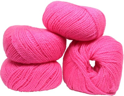 Royal Villa Original Knitting Yarn Wool-2 Ply- Hot Pink Woolen Crochet Yarn Thread. Wool Yarn for Knitting. Woolen Thread-200gm