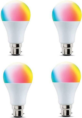 NEW INDIA LIGHTING 9 W Color Changing Globe B22 LED Bulb(Multicolor, Pack of 4)