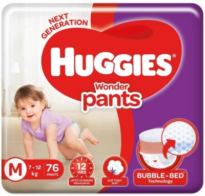 Huggies Wonder Pant Bubble wala - M(76 Pieces)