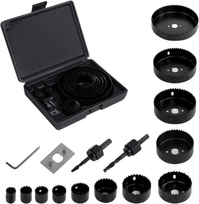 Inditrust 16 Pieces 3/4 inches-5 inches Set in Case with Mandrels 16pc hole saw set kit