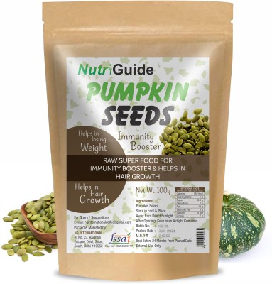 Nutri Guide Organic Raw Pumpkin Seeds, AAA Grade Seeds, High in Protein Pumpkin Seeds(100 g)