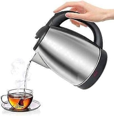 PRATYANG Electric Kettle used for boiling Water, making tea, coffee, instant noodles Beverage Maker(2 L, Silver , Black)