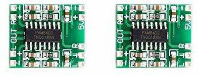 TRUSTECH Mini Digital Amplifier Board/kit, 3W+3W, Audio board with 2 Speaker Stereo Output, 5V dc Input - pack of 2pcs Electronic Components Electronic Hobby Kit