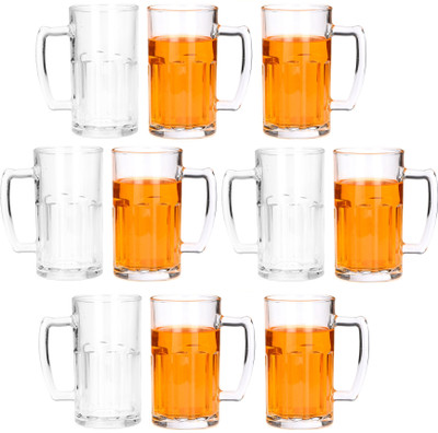 AFAST (Pack of 10) E_Bear-F10 Glass Set Beer Mug(600 ml, Glass, Clear)