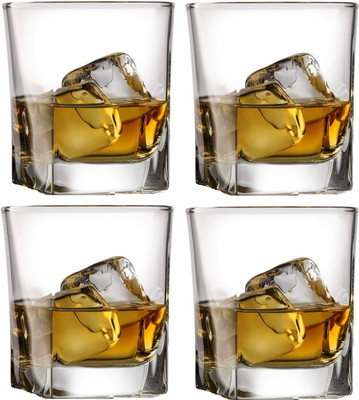 AFAST (Pack of 4) E_FNGlass-Q4 Glass Set Water/Juice Glass(180 ml, Glass, Clear)