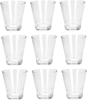 Somil (Pack of 9) Multipurpose Drinking Glass -B867 Glass Set Water/Juice Glass(150 ml, Glass, Clear)