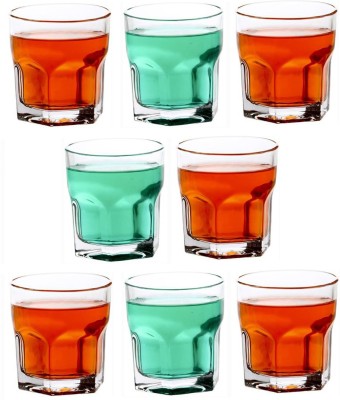 Somil (Pack of 8) Multipurpose Drinking Glass -B625 Glass Set Water/Juice Glass(250 ml, Glass, Clear)