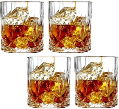 AFAST (Pack of 4) E_FNGlass-G4 Glass Set Whisky Glass(200 ml, Glass, Clear)