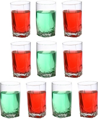 Somil (Pack of 10) Multipurpose Drinking Glass -B640 Glass Set Water/Juice Glass(300 ml, Glass, Clear)