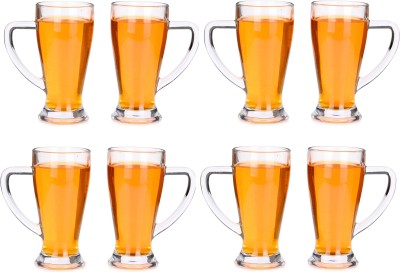 AFAST (Pack of 8) E_Bear-D8 Glass Set Beer Mug(240 ml, Glass, Clear)