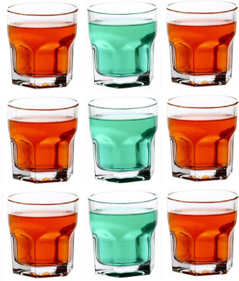 AFAST (Pack of 9) E_GGlass- AC9 Glass Set Water/Juice Glass(250 ml, Glass, Clear)