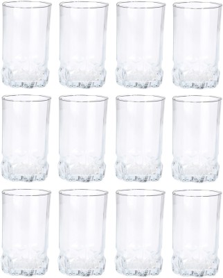 AFAST (Pack of 12) E_Gloss-D12 Glass Set Water/Juice Glass(280 ml, Glass, Clear)