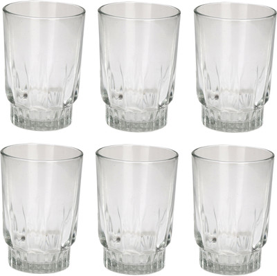 Somil (Pack of 6) Multipurpose Drinking Glass -B695 Glass Set Water/Juice Glass(200 ml, Glass, Clear)