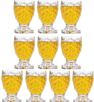 Somil (Pack of 10) Multipurpose Drinking Glass -B520 Glass Set Shot Glass(140 ml, Glass, Clear)