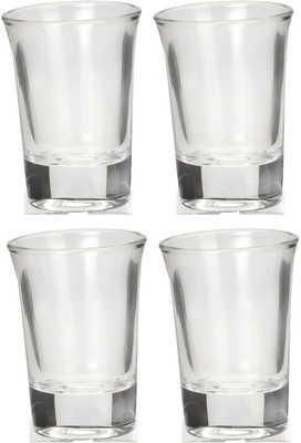 Somil (Pack of 4) Multipurpose Drinking Glass -B814 Glass Set Shot Glass(30 ml, Glass, Clear)