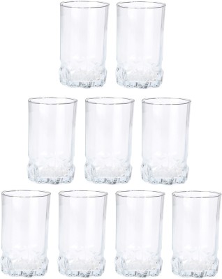 Somil (Pack of 9) Multipurpose Drinking Glass -B891 Glass Set Water/Juice Glass(300 ml, Glass, Clear)